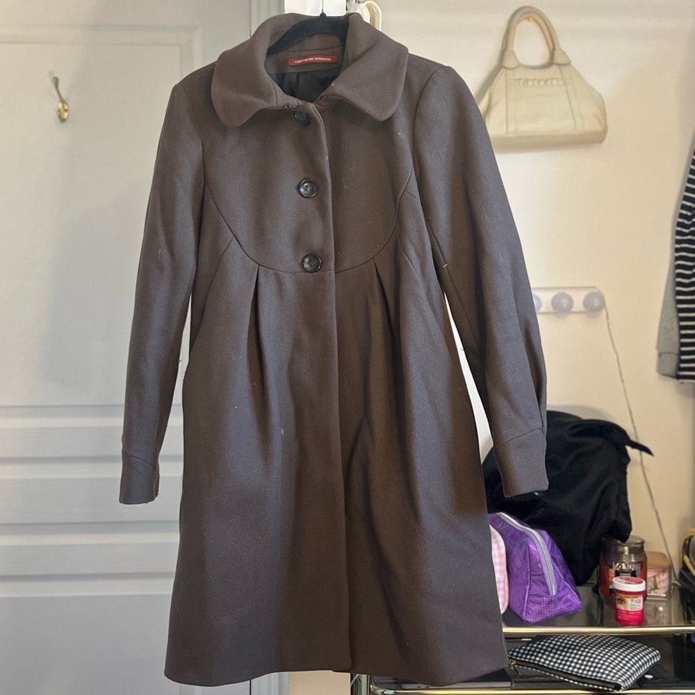 Comptoir Des Cotonniers Dark Brown Trench Coat